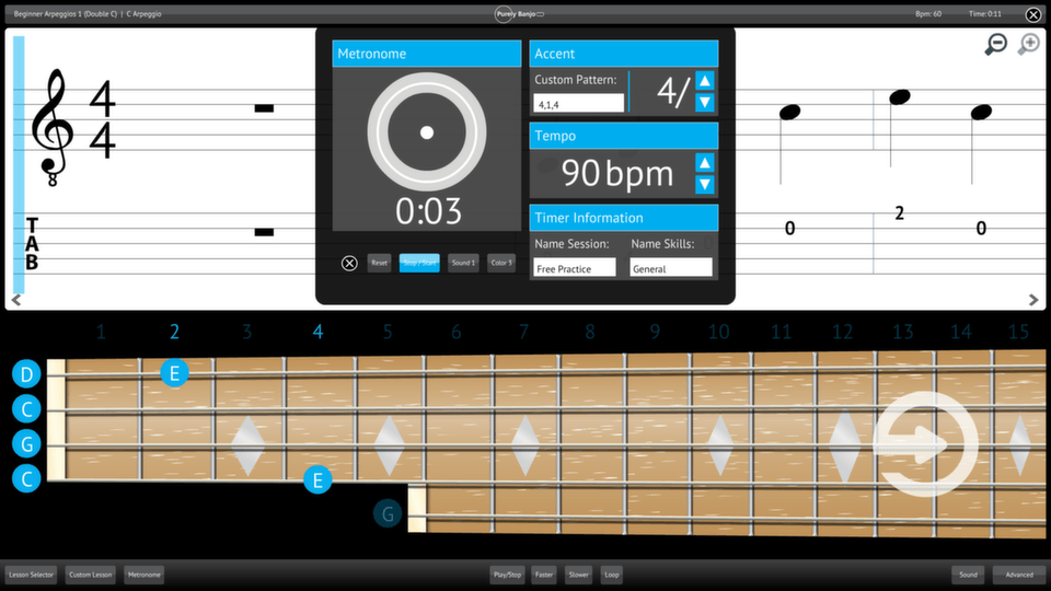 Purely Banjo Screenshot Custom Metronome